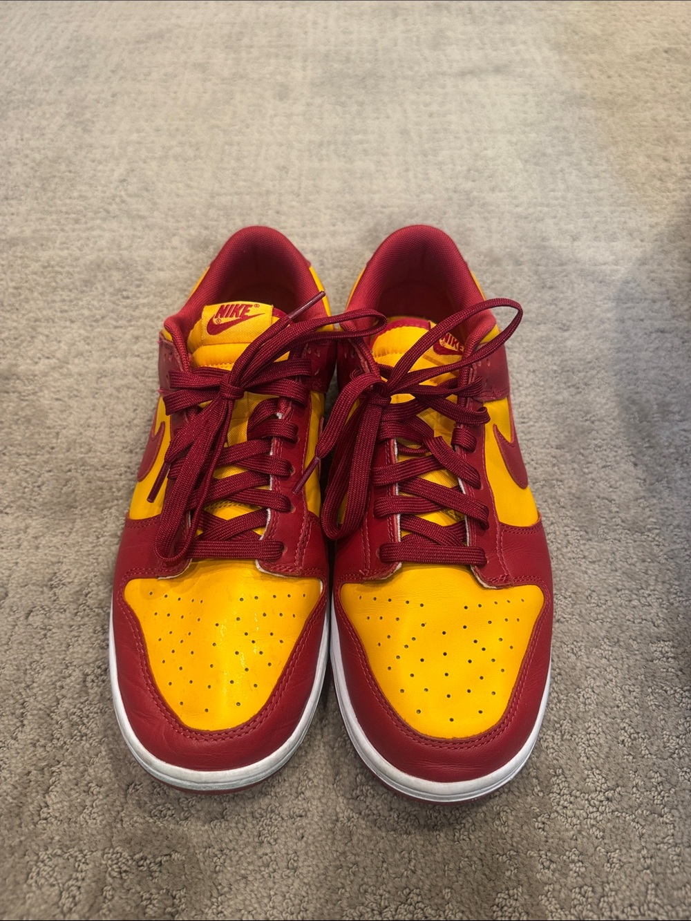 Nike Dunk Low Retro - USC (or any cardinal and gold team) EUC Size US 11 IN BOX
